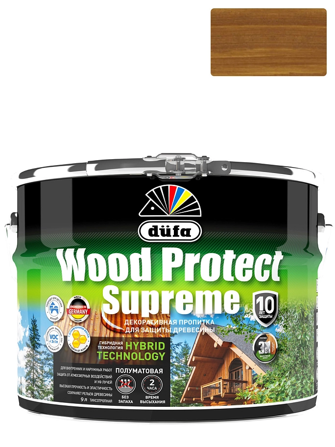 Dufa Wood Protect Supreme Пропитка декоративная для защиты древесины