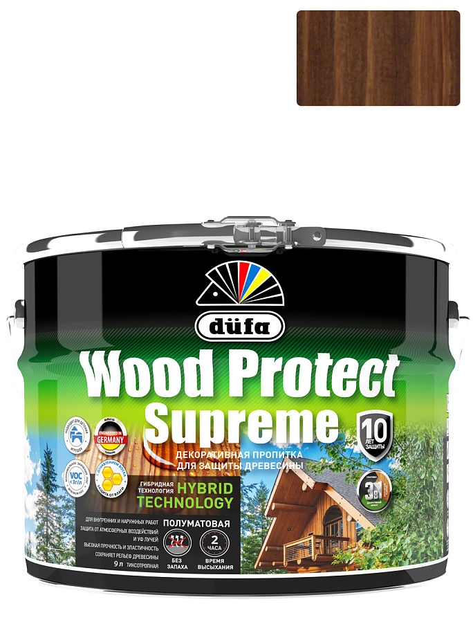 Dufa Wood Protect Supreme Пропитка декоративная для защиты древесины