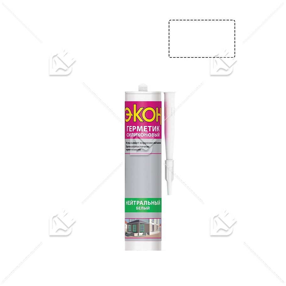 Герметик силиконовый нейтральный универсальный Экон белый 280 мл.