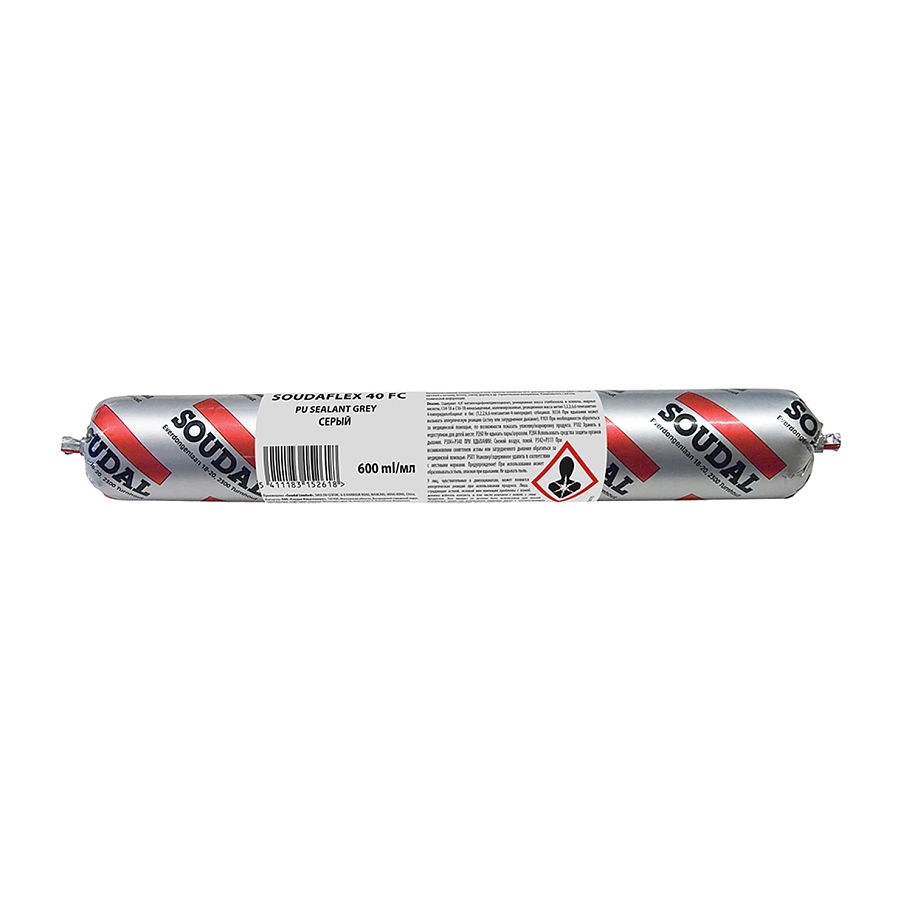 Герметик полиуретановый универсальный Soudal Soudaflex 40 FC серый 600 мл