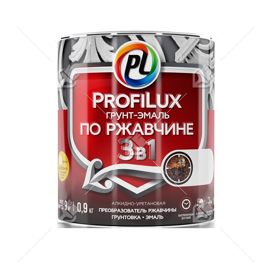 Грунт-эмаль на ржавчину 3 в 1 Profilux полуматовая синяя 0,9 кг.