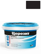 Затирка для швов до 10 мм водоотталкивающая Церезит СЕ 40 Аквастатик 20 черный 2 кг