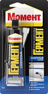 Герметик силиконовый санитарный Момент Гермент прозрачный 70 мл