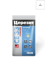 ЦерезитЗатирка д/узких швов 1-6мм (белая 01), 5кг СЕ 33 Comfort фольга
