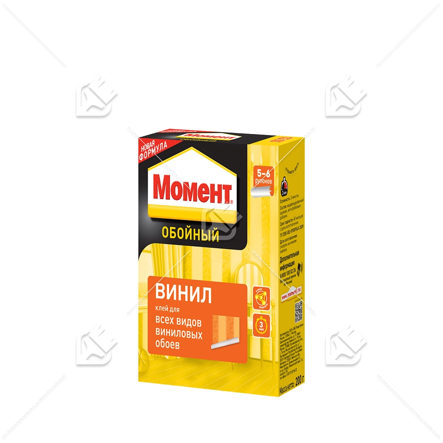Клей обойный для виниловых обоев Момент Винил 200 г