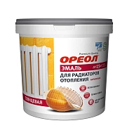Ореол Эмаль для радиаторов отопления термостойкая акриловая глянцевая белая 0,8 кг