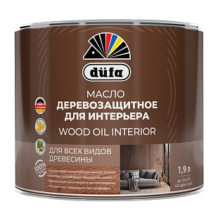 Масло деревозащитное для интерьера Dufa Wood Oil Interior полуматовое бесцветное 1,9 л
