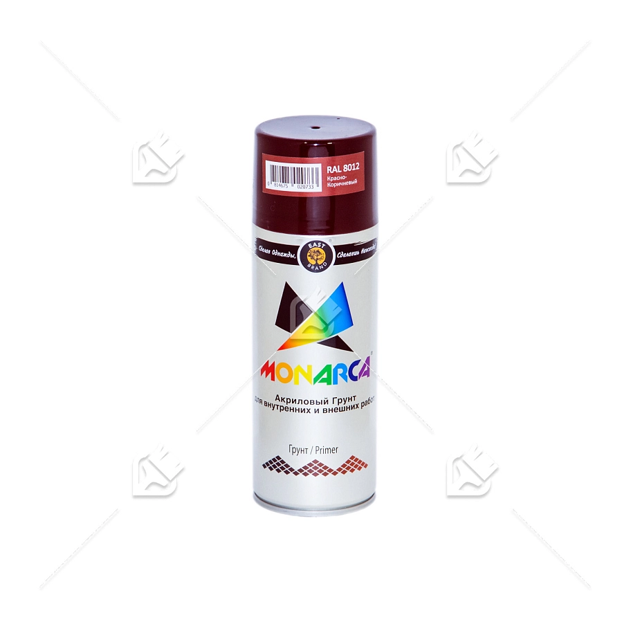 Грунт универсальный аэрозольный акриловый Eastbrand Monarca RAL 8012 красно-коричневый 520 мл.