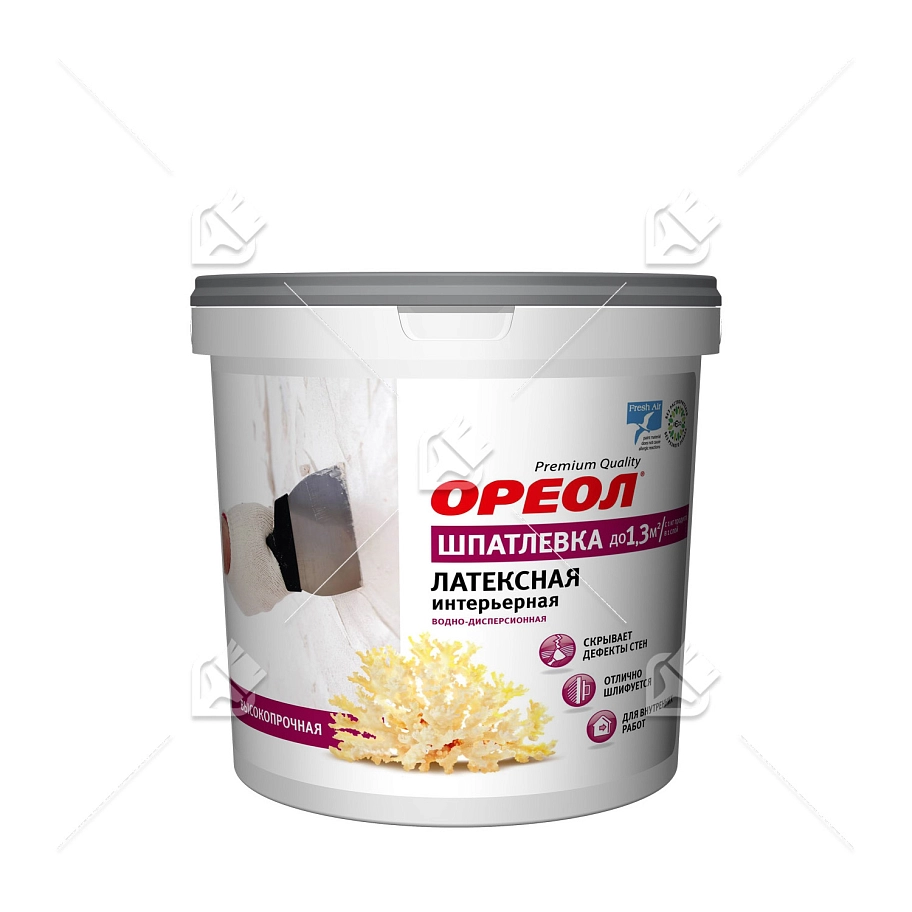 Шпатлевка для внутренних работ латексная Ореол 1,5 кг.