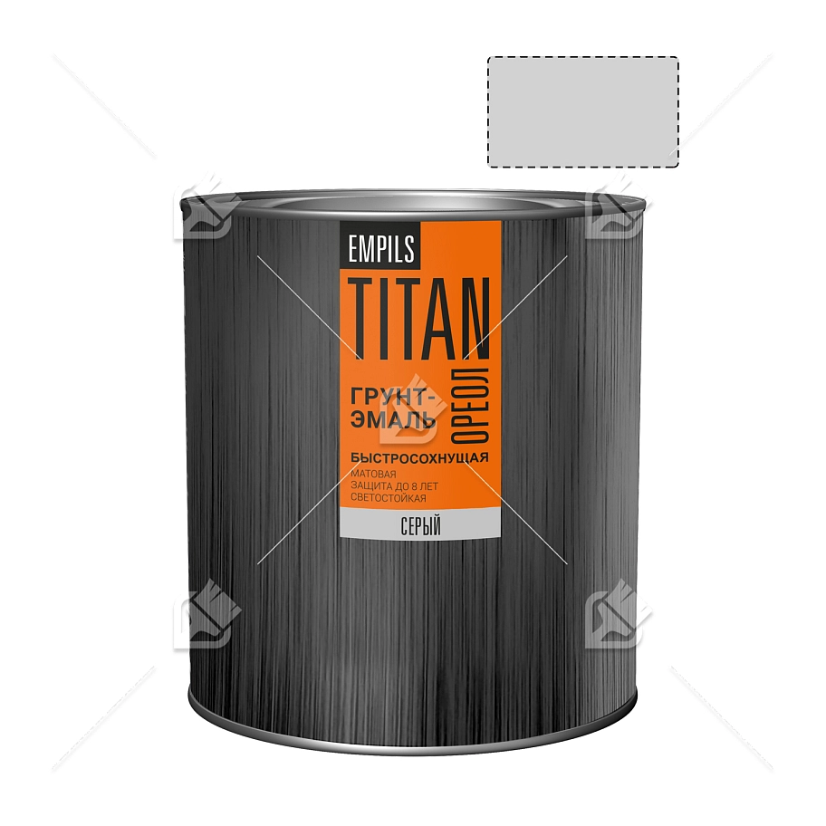 Грунт-эмаль для металлических поверхностей быстросохнущая Ореол Титан гладкая матовая серая 2,7 кг