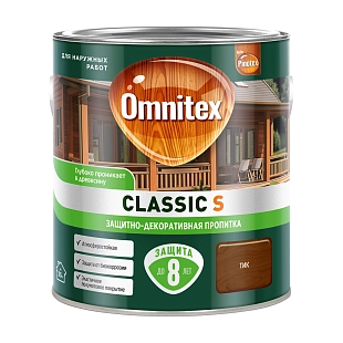 Защитно-декоративная пропитка Omnitex Classic S Тик 2,5л