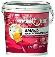 Эмаль для радиаторов Главный Технолог полуматовая супербелая 0,5 кг.