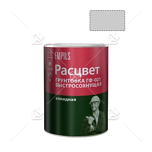 Грунт ГФ-021 по металлу и дереву алкидный быстросохнущий Расцвет серый 1 кг.