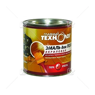 Эмаль для пола акриловая Главный Технолог белая 2,4 кг.