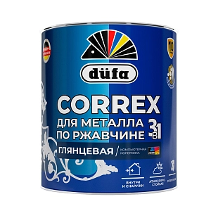 Грунт-эмаль по ржавчине 3в1 глянцевая Dufa Correx база 1 0,75л