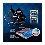 Краска для металлических поверхностей алкидная Hammerite гладкая RAL 9005 черная 0,75 л.