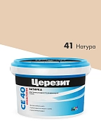 Затирка для швов до 10 мм водоотталкивающая Церезит СЕ 40 Аквасатик 41 натура 2 кг