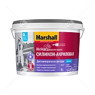 Краска фасадная силикон-акриловая Marshall Akrikor матовая база BW 9 л.