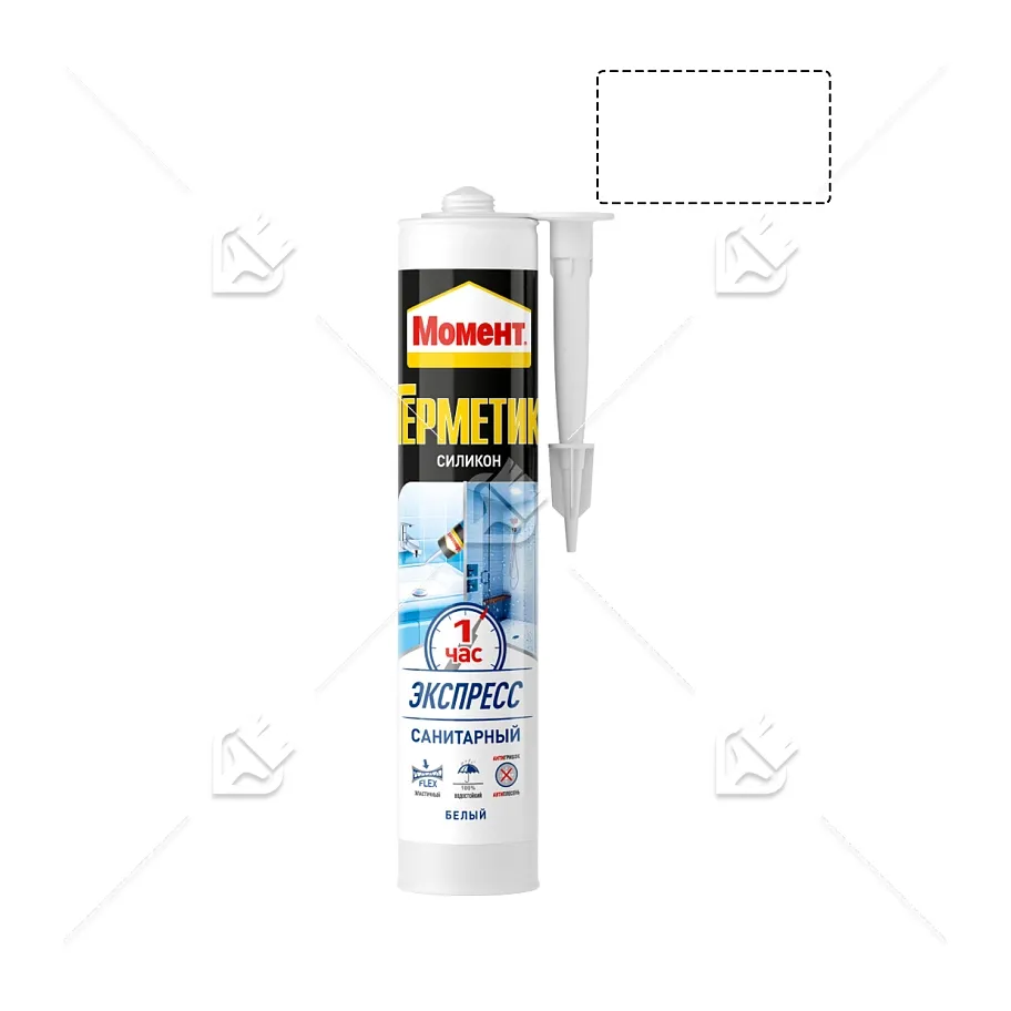 Герметик силиконовый санитарный Момент Экспресс белый 280 мл.