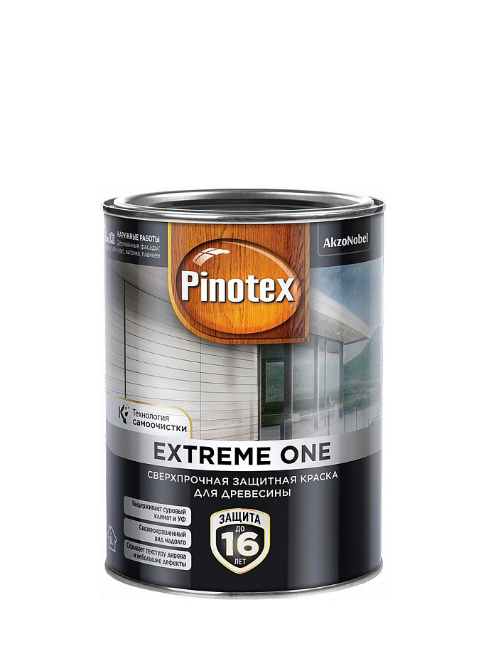 Pinotex Extreme One / Пинотекс Экстрим Уан Краска для деревянных фасадов акриловая полуматовая