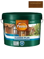 Пропитка декоративная для защиты древесины Pinotex Classic Plus 3 в 1 тиковое дерево 9 л.