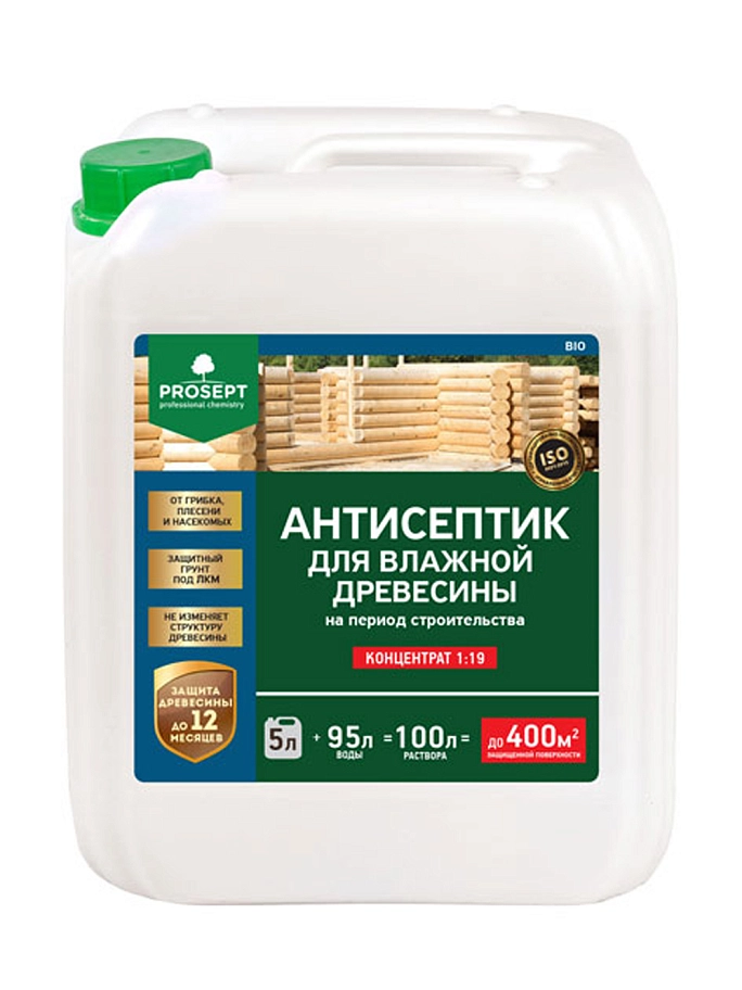 Антисептик для влажной древесины  Prosept Bio 5л. концентрат 1:19