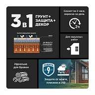 Пропитка декоративная для защиты древесины Pinotex Classic Plus 3 в 1 скандинавский серый 9 л.