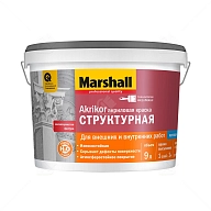 Краска акриловая Marshall Akrikor Структурна белая 9 л.