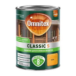 Защитно-декоративная пропитка Omnitex Classic S Сосна 0,9л