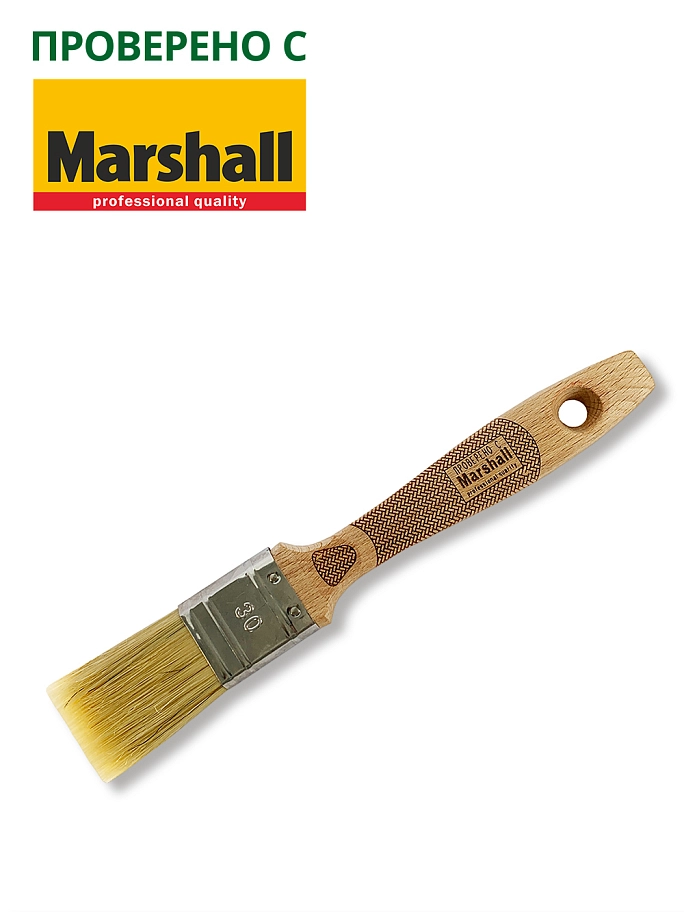 Handmaler PRO RED / Хэндмалер ПРО РЭД плоская светлая смешанная щетина, буковая ручка
