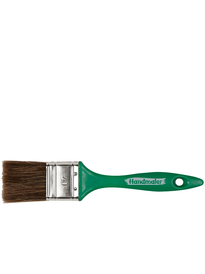 Handmaler Green / Хэндмалер Зеленый Кисть плоская смешанная щетина пластиковая ручка