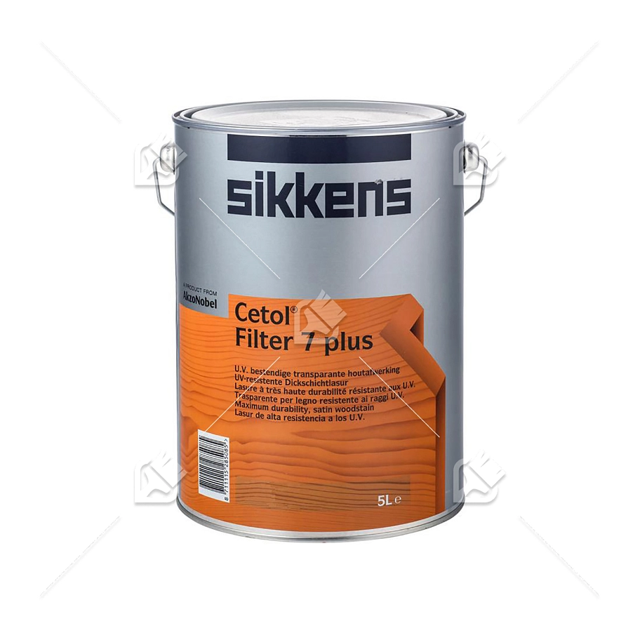 Пропитка декоративная для защиты древесины Sikkens Cetol Filter 7 PLUS полуматовая орех 5 л.