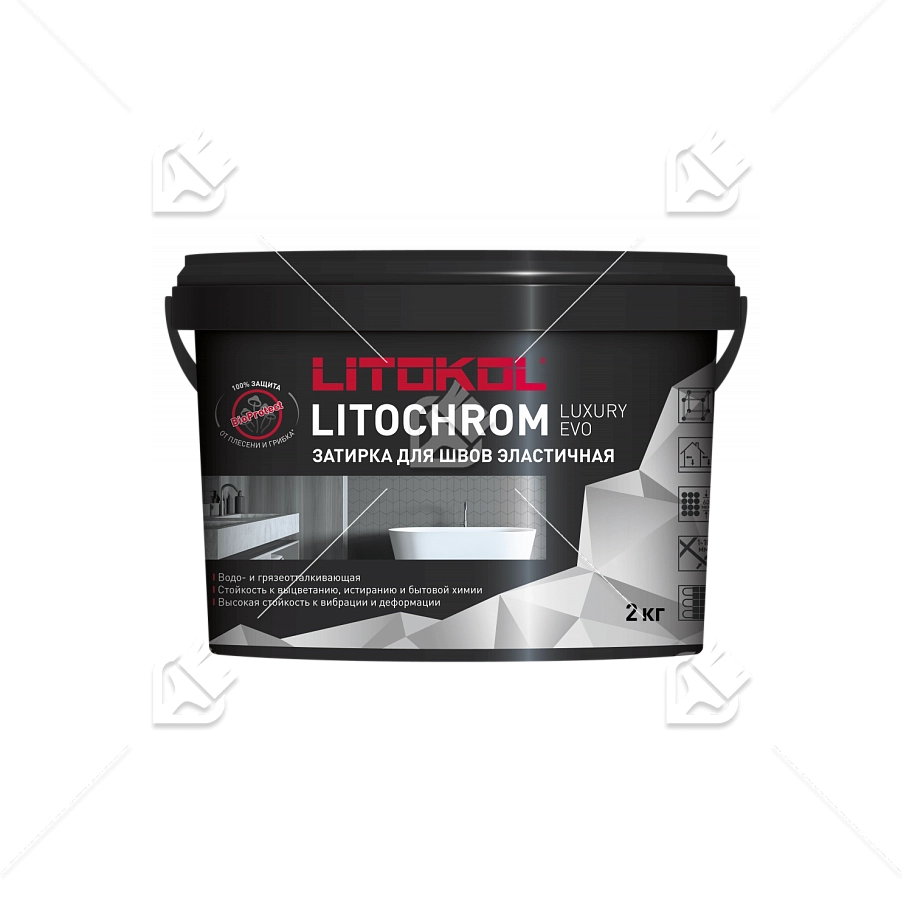 Затирка полимерно-цементная Litokol Litochrom Luxary Evo LLE.110 стальной серый 2 кг