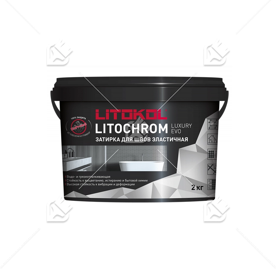 Затирка полимерно-цементная Litokol Litochrom Luxary Evo LLE.365 лазурно-серый 2 кг