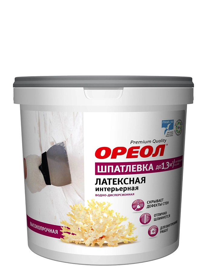 Шпатлевка для внутренних работ латексная Ореол 1,5 кг.