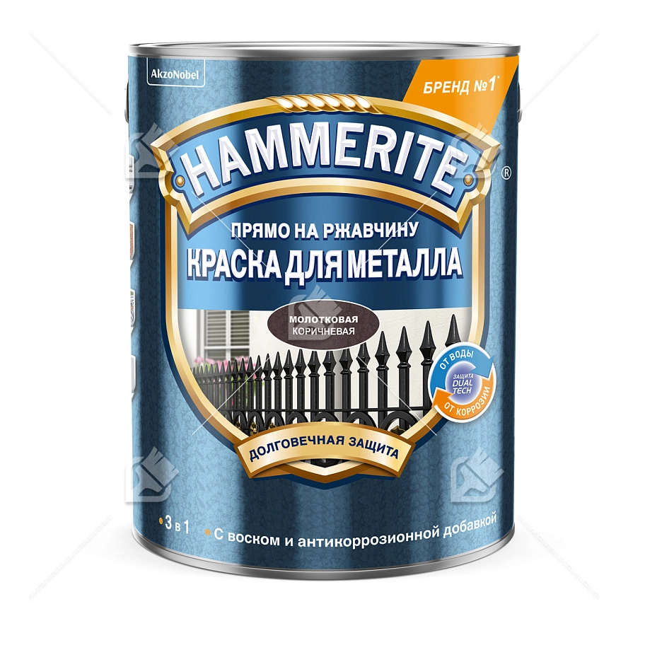 Хаммерайт молотк.корич.(5л) эмаль по ржавчине