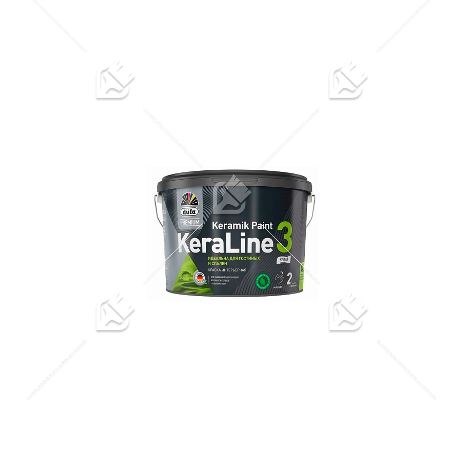 Краска для стен и потолков Dufa Premium KeraLine Keramik Paint 3 глубокоматовая прозрачная база 3 0,9 л.