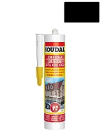 Герметик силиконовый универсальный Soudal черный 280 мл.