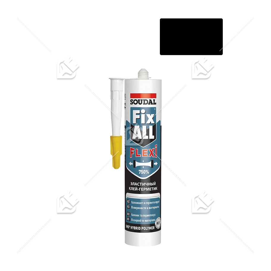 Клей-герметик универсальный Soudal Fix All Flexi черный 290 мл.