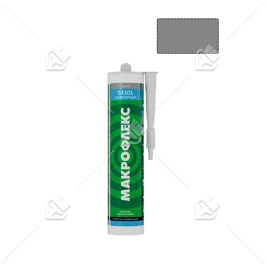 Герметик силиконовый санитарный Макрофлекс SX101 серый 290 мл
