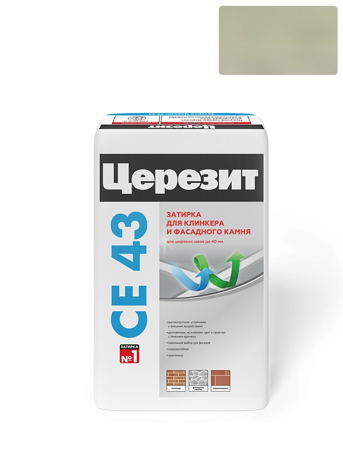 Затирка для широких швов от 5 до 40 мм Церезит CE 43 Super Strong серая 25 кг