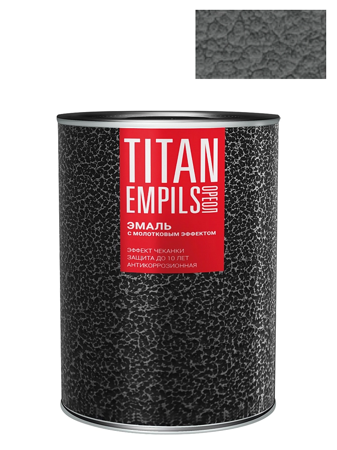 Эмаль для металлических поверхностей Ореол Титан молотковая серебристая 2,5 кг.