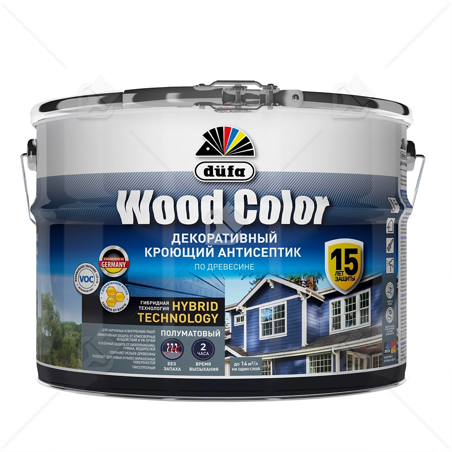 Кроющий антисептик Dufa Wood Color база 1 9 л