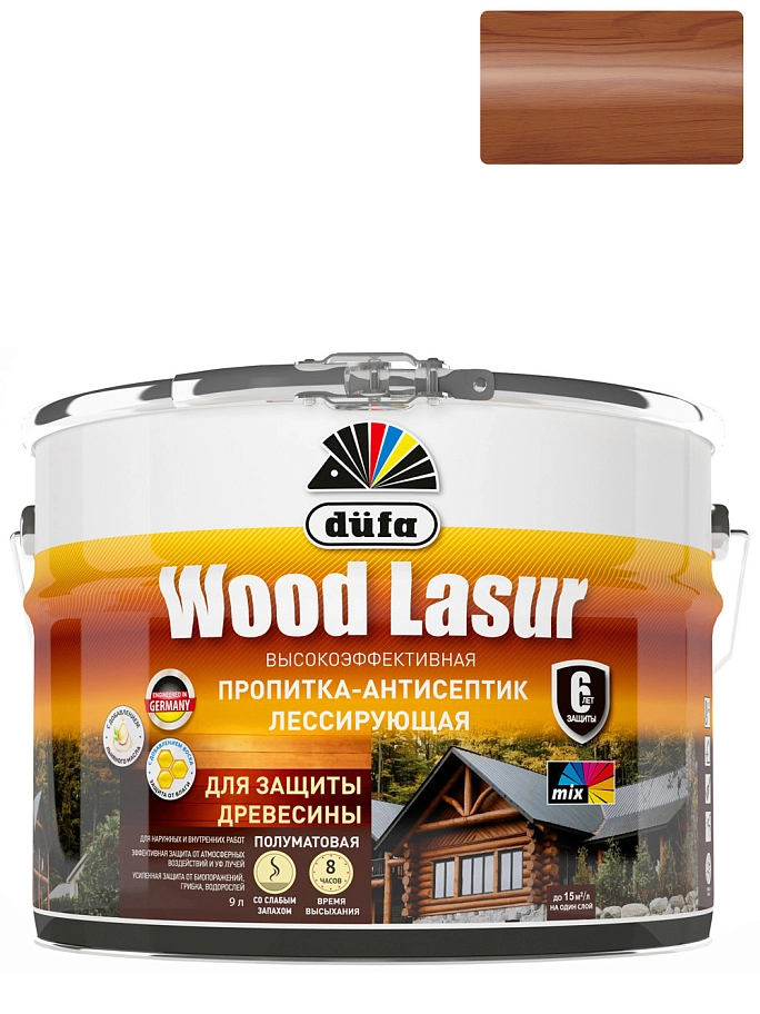 Dufa Wood Lasur Пропитка лессирующая для защиты древесины