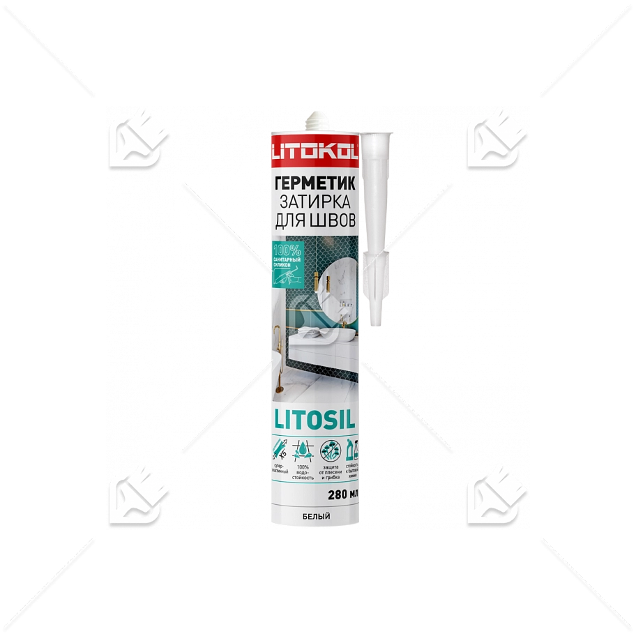 Герметик санитарный силиконовый Litokol Litosil шоколад 280 мл