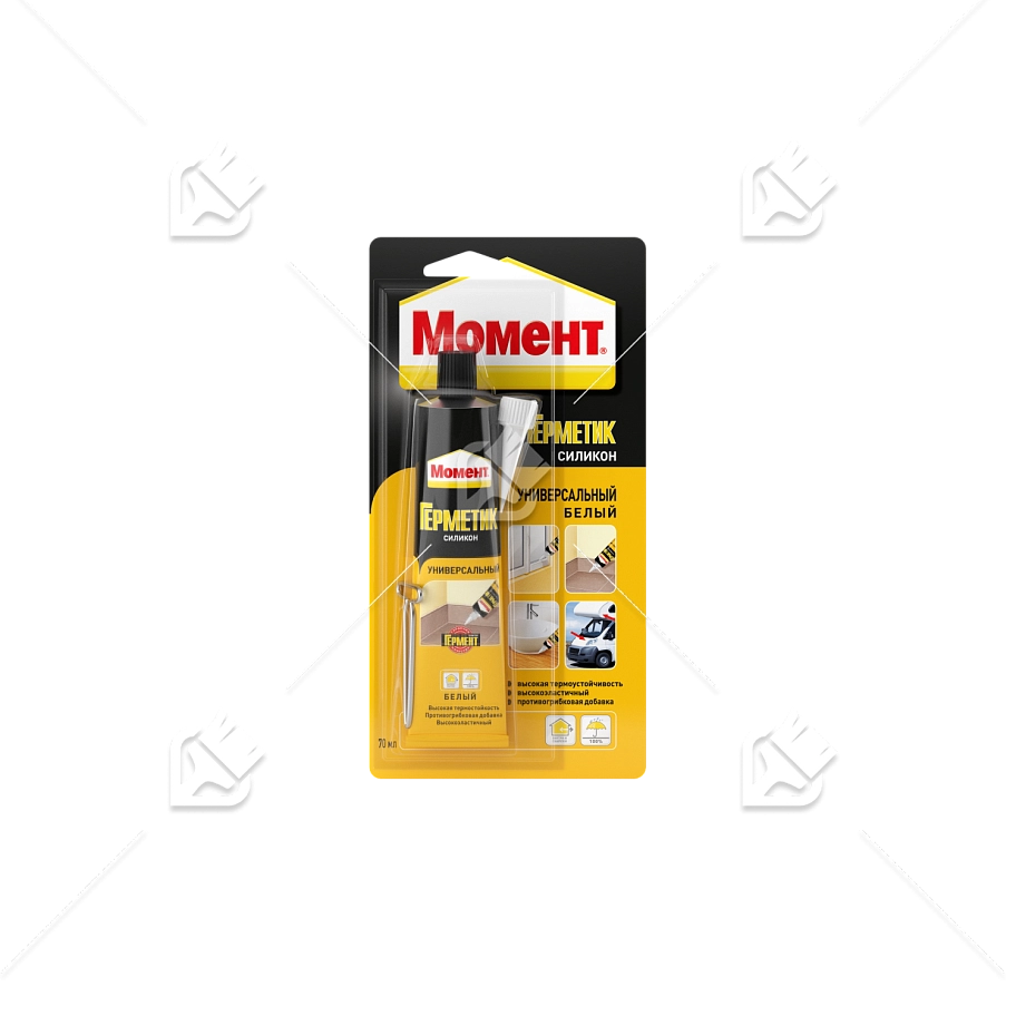 Герметик силиконовый универсальный Момент белый 70 мл