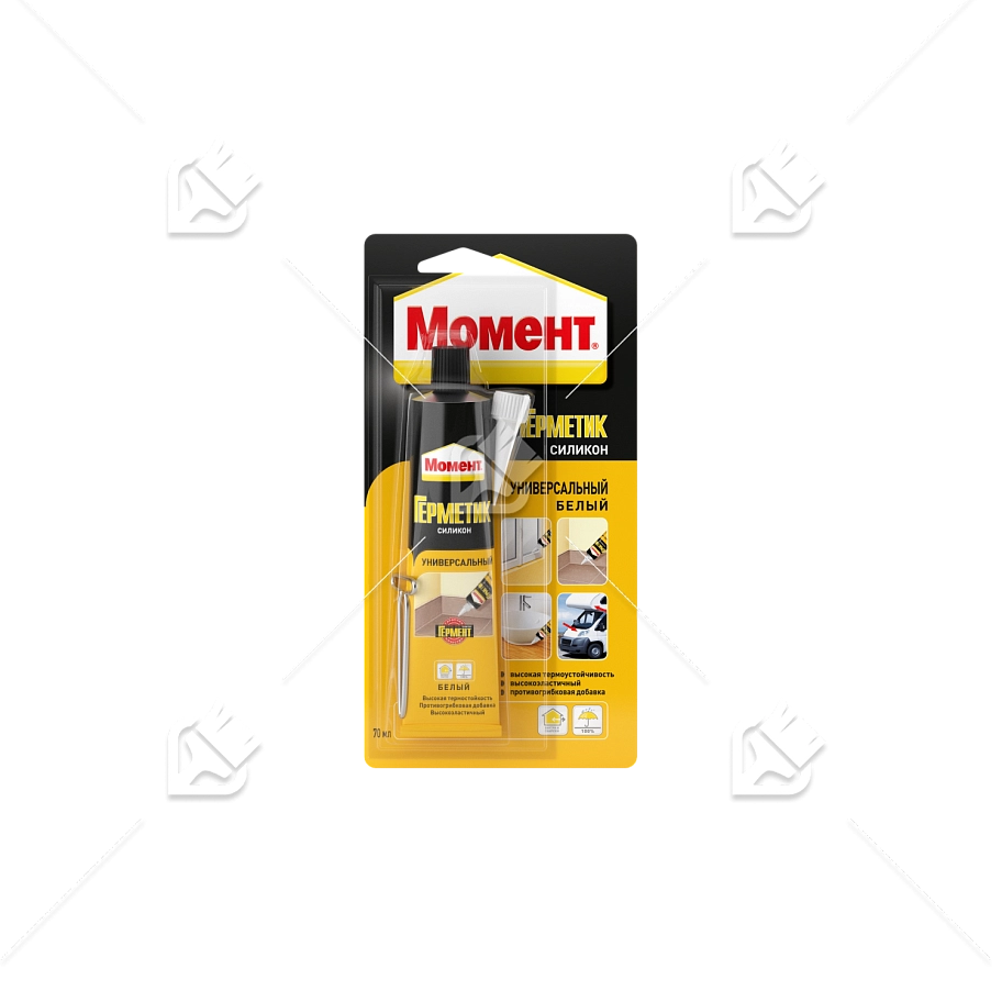 Герметик силиконовый универсальный Момент белый 70 мл