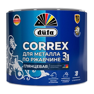 Грунт-эмаль по ржавчине 3в1 глянцевая Dufa Correx база 1 2л
