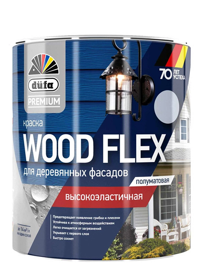 Краска фасадная Dufa Premium Wood Flex база 1 полуматовая 0,9 л.