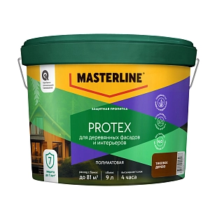 Защитная пропитка Masterline Protex Тиковое дерево 9л